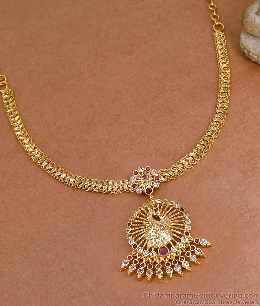 New Arrival Gold Plated Peacock Necklace With Stone NCKN4516 New Arrival Gold Plated Peacock Necklace With Stone NCKN4516