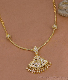 Full White Stone Impon Necklace Kodi Chain Design NCKN4518 Full White Stone Impon Necklace Kodi Chain Design NCKN4518