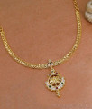Beautiful Impon Lotus Attigai Necklace With Stones NCKN4521 Beautiful Impon Lotus Attigai Necklace With Stones NCKN4521
