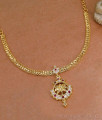 Ruby White Stone Small Impon Pendant Gold Attigai Design NCKN4522 Ruby White Stone Small Impon Pendant Gold Attigai Design NCKN4522