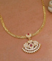Glittering Ruby White Stone Impon Panchaloha Necklace Online NCKN4527 Glittering Ruby White Stone Impon Panchaloha Necklace Online NCKN4527
