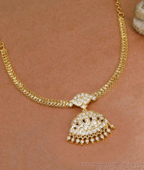 Full White Stone Impon Attigai 5 Metal Bridal Jewelry NCKN4529 Full White Stone Impon Attigai 5 Metal Bridal Jewelry NCKN4529