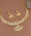 Heavy Bridal Wear Full White Mango Necklace Impon Jewelry NCKN4534