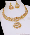 Heavy Bridal Wear Full White Mango Necklace Impon Jewelry NCKN4534