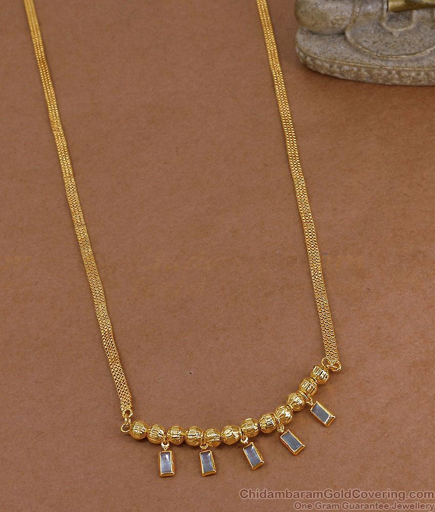 Buy Micro Gold Plated Stone Charm Necklace For Party Wear NCKN4540 Buy Micro Gold Plated Stone Charm Necklace For Party Wear NCKN4540