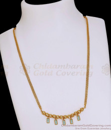 Buy Micro Gold Plated Stone Charm Necklace For Party Wear NCKN4540
