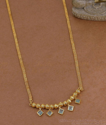 Light Weight Gold Beaded Stone Necklace For Women NCKN4542