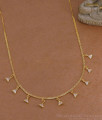 Buy Gold Imitation Chain Necklace Triangular CZ Stone Drops NCKN4543 Buy Gold Imitation Chain Necklace Triangular CZ Stone Drops NCKN4543