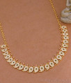 High Quality Impon White Stone Manga Choker Necklace  NCKN4548