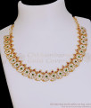 High Quality Impon White Stone Manga Choker Necklace  NCKN4548