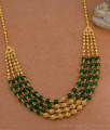 Traditional Green Crystal Layered Necklace NCKN4549