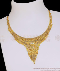 22K Gold Plated Calcutta Forming Necklace for Women NCKN4550 22K Gold Plated Calcutta Forming Necklace for Women NCKN4550