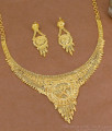 Festive Wear 22K Micro Gold Plated Forming Necklace Set NCKN4552