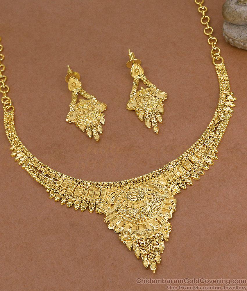 Premium Quality Kolkata Design Forming Gold Necklace Set NCKN4553 Premium Quality Kolkata Design Forming Gold Necklace Set NCKN4553