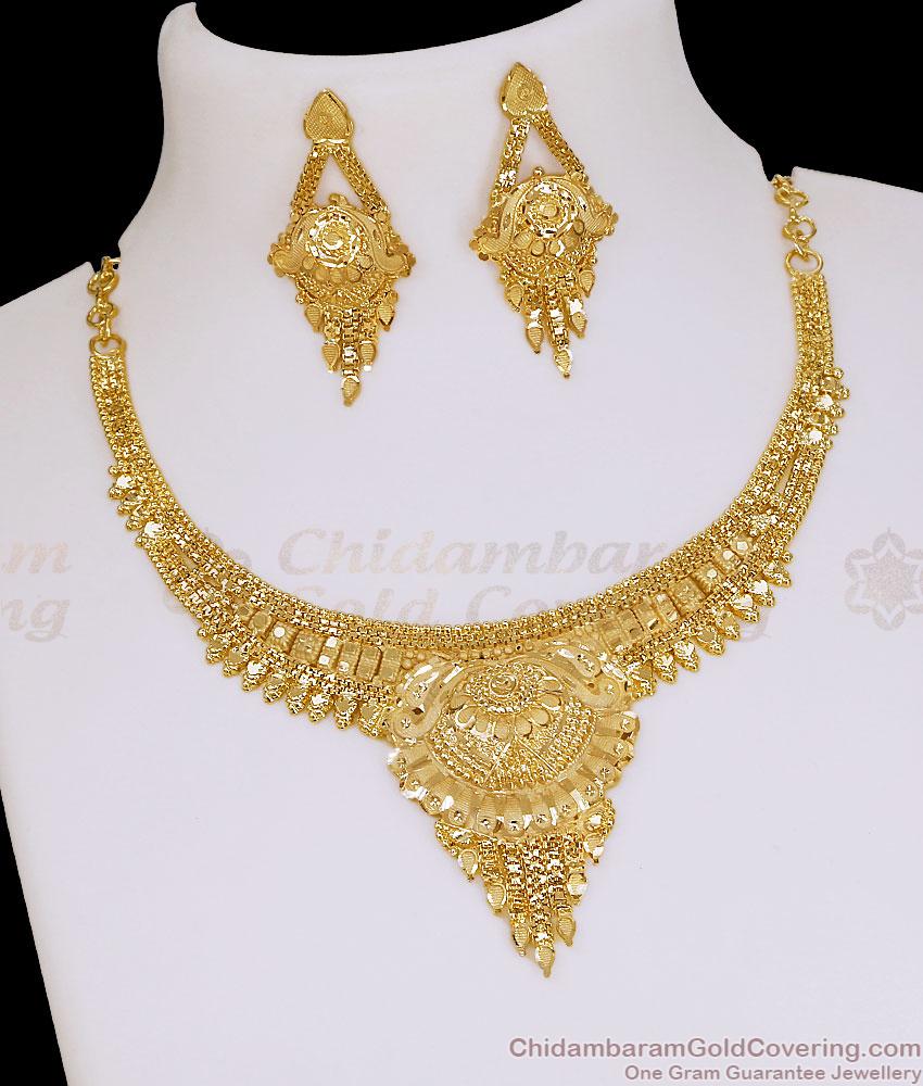 Premium Quality Kolkata Design Forming Gold Necklace Set NCKN4553 Premium Quality Kolkata Design Forming Gold Necklace Set NCKN4553