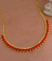 New Arrival Red Coral Stone Gold Necklace Design NCKN4556 New Arrival Red Coral Stone Gold Necklace Design NCKN4556