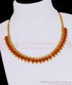 New Arrival Red Coral Stone Gold Necklace Design NCKN4556 New Arrival Red Coral Stone Gold Necklace Design NCKN4556