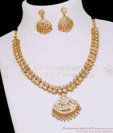 Full White Stone Mango Necklace Impon Wedding Collections NCKN4558 Full White Stone Mango Necklace Impon Wedding Collections NCKN4558