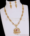 Grand Five Metal Impon Stone Necklace Set For Bridal Wear NCKN4563 Grand Five Metal Impon Stone Necklace Set For Bridal Wear NCKN4563