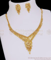 Latest Two Gram Gold Calcutta Necklace With Earring For Brides NCKN4564 Latest Two Gram Gold Calcutta Necklace With Earring For Brides NCKN4564