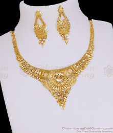 High Quality Forming Gold Arabic Wedding Necklace Design Online NCKN4565