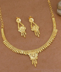 Light Weight Gold Imitation Short Necklace Earring Combo Online NCKN4566 Light Weight Gold Imitation Short Necklace Earring Combo Online NCKN4566