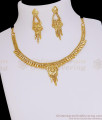 Light Weight Gold Imitation Short Necklace Earring Combo Online NCKN4566