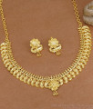 Latest Mango Pattern 2 Gram Gold Bridal Necklace With Earring NCKN4567 Latest Mango Pattern 2 Gram Gold Bridal Necklace With Earring NCKN4567