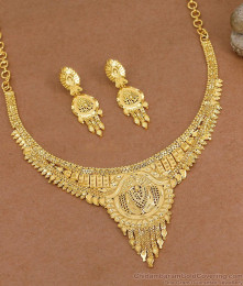 Kolkata Style Forming Gold Collar Necklace Set For Women Fashion NCKN4569 Kolkata Style Forming Gold Collar Necklace Set For Women Fashion NCKN4569