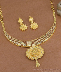 New Arrival Choker Type Dubai Gold Necklace Bridal Jewelry NCKN4571 New Arrival Choker Type Dubai Gold Necklace Bridal Jewelry NCKN4571