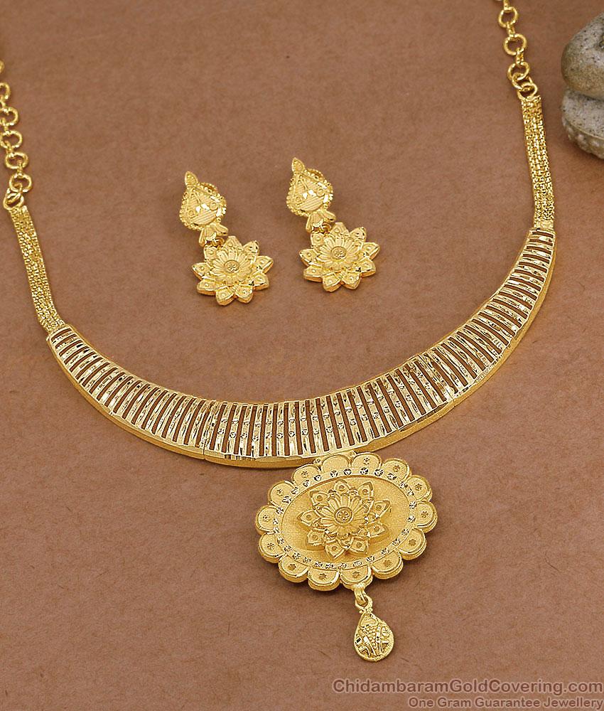 New Arrival Choker Type Dubai Gold Necklace Bridal Jewelry NCKN4571 New Arrival Choker Type Dubai Gold Necklace Bridal Jewelry NCKN4571