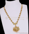 New Arrival Original Impon Gold Finish Necklace Emerald Pearl Design NCKN4574