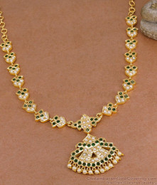 Traditional Kerala Pattern Impon Attigai Necklace Bridal Collections NCKN4575