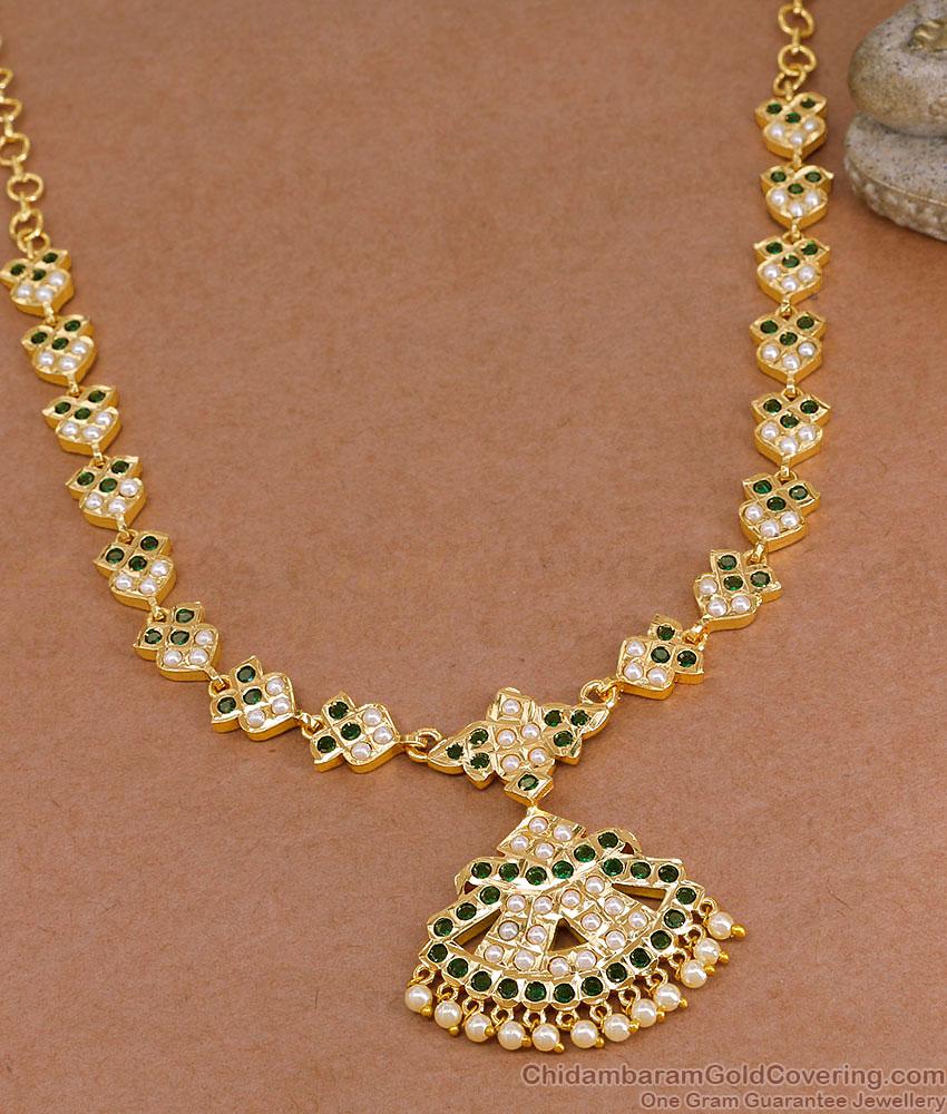 Traditional Kerala Pattern Impon Attigai Necklace Bridal Collections NCKN4575 Traditional Kerala Pattern Impon Attigai Necklace Bridal Collections NCKN4575