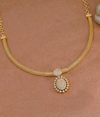 1 Gram Gold Micro Plated American Diamond Necklace NCKN4578