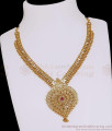 Premium Quality Gold Imitation Heart Design Ruby Stone Necklace NCKN4581 Premium Quality Gold Imitation Heart Design Ruby Stone Necklace NCKN4581