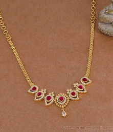 Latest Mango Design Ad Stone Gold Plated Necklace Online NCKN4585