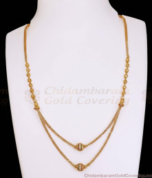 Light Weight Ad Stone Floral Charms Gold Necklace Online NCKN4599