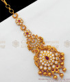 Premium Kundan Work Multi Stones Gold Tone Bridal Mang Patti Ornament NCHT138