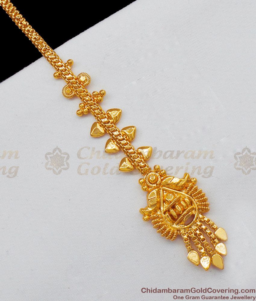 Real Gold Kerala Traditional Nethi Sutti Bridal Jewelry Collection Online NCHT165