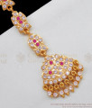 Small Dollar Ayimpon Nethichutti Gold Papadi Billa Hair Ornament For Marriage NCHT178