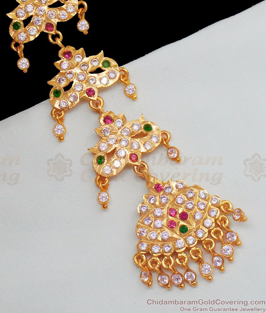 Long Impon Nethichutti Hair Ornament Diwali Collection NCHT184