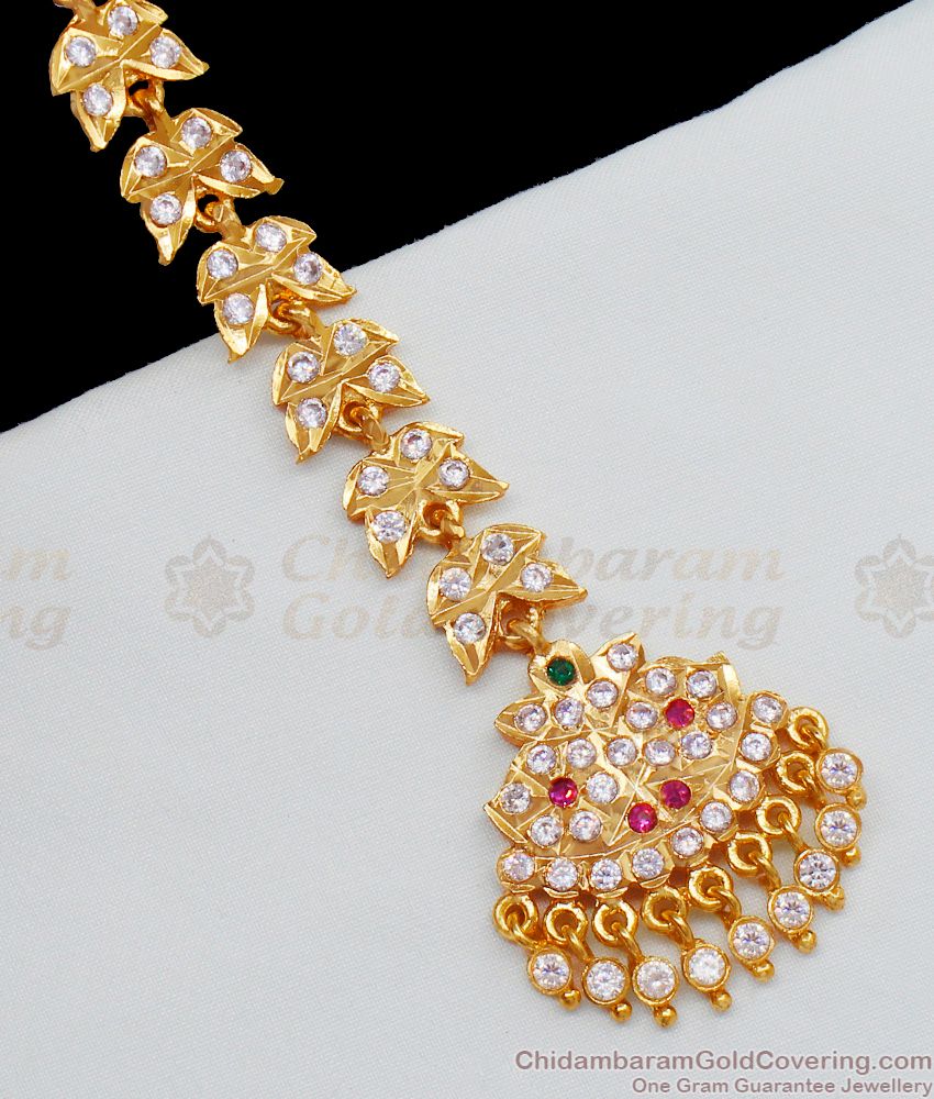 Impon Bridal Collections Long Maang Tikka Nethichuti Bridal Jewelry NCHT186