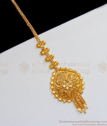 Trendy Flower Design Gold Nethichutti For Wedding Collection NCHT192 Trendy Flower Design Gold Nethichutti For Wedding Collection NCHT192