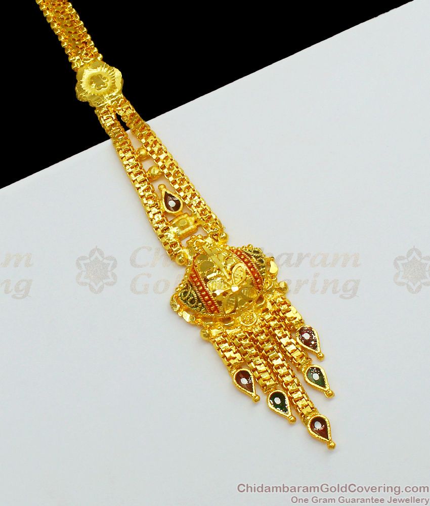 Original Gold Forming Nethichutti Jewelry For Marriage NCHT208