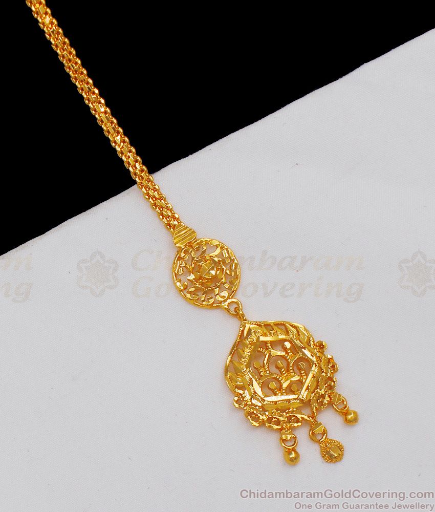 New Arrival One Gram Gold Nethichuti For Party Wear NCHT231