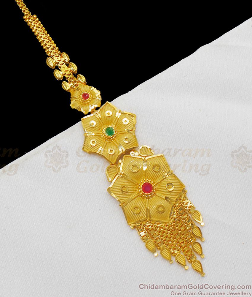 Premium Gold Forming Nethichutti Jewelry For Marriage NCHT234