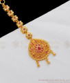 Stylish Ruby Stone Gold Nethichuti For Bridal Wear NCHT251