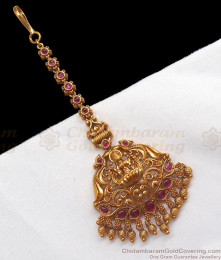 Grand Lakshmi Antique Maang Tikka Bridal Wear Collections NCHT255 Grand Lakshmi Antique Maang Tikka Bridal Wear Collections NCHT255
