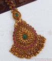 South Indian Traditional Antique Ruby Emerald Kemp Stone Nethichuti NCHT270
